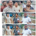 कुतुबगंज बाजार वासियों द्वारा स्थानीय प्रशासन से जलभराव व टूटे हुए रोड की समस्या से निजात पाने का लगाया गुहार
